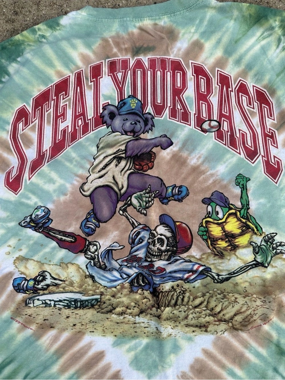 VINTAGE 1994 Jerry Alive Liquid Blue Grateful Dead GDM Baseball Steal Your Base - Picture 6 of 8